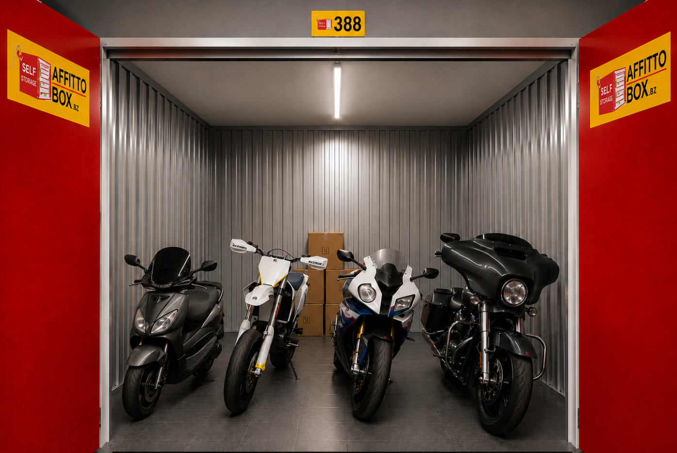 Box per moto videosorvegliato a Bolzano - moto pronte