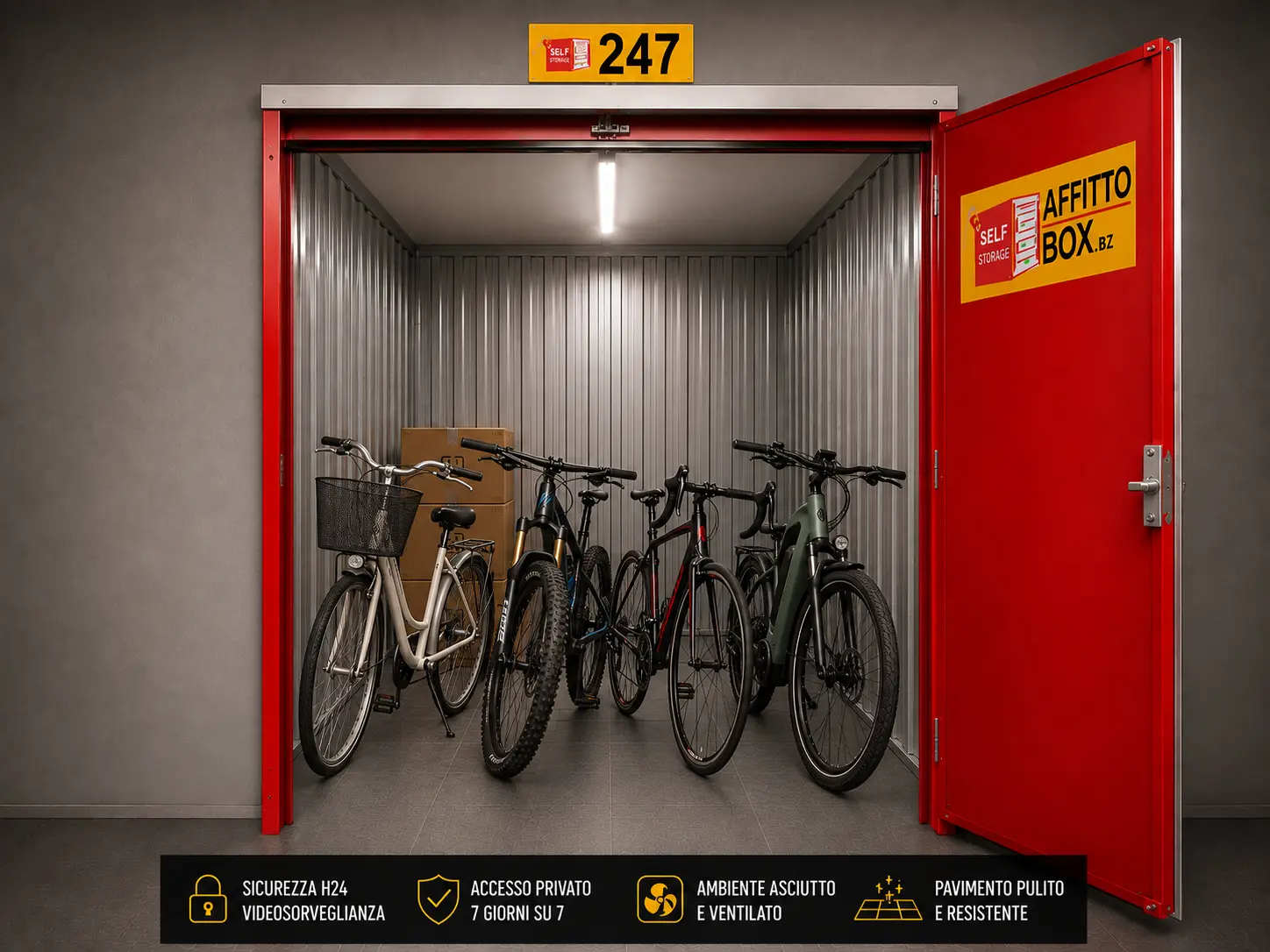 Box per bici elettriche e da corsa al coperto - AffittoBox.bz Bolzano